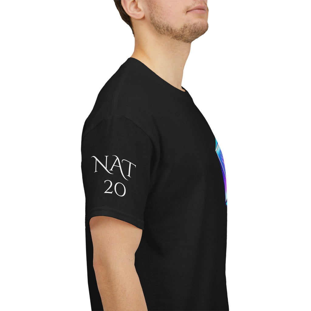 Mystery D20 Graphic Tee with Sleeve Designs