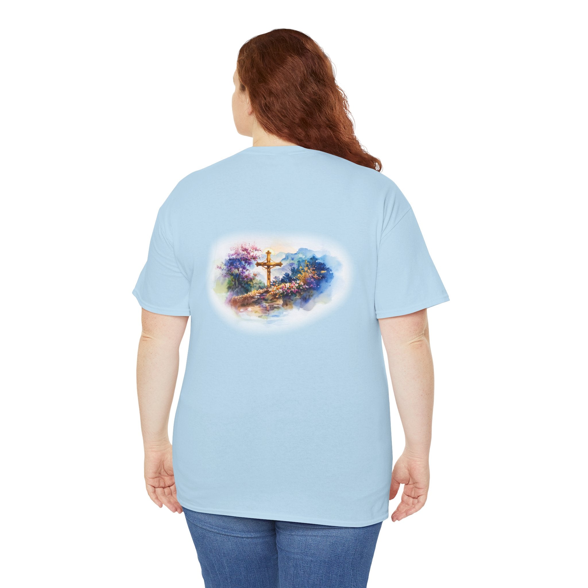 Watercolor Cross Faith-Based Graphic Tee