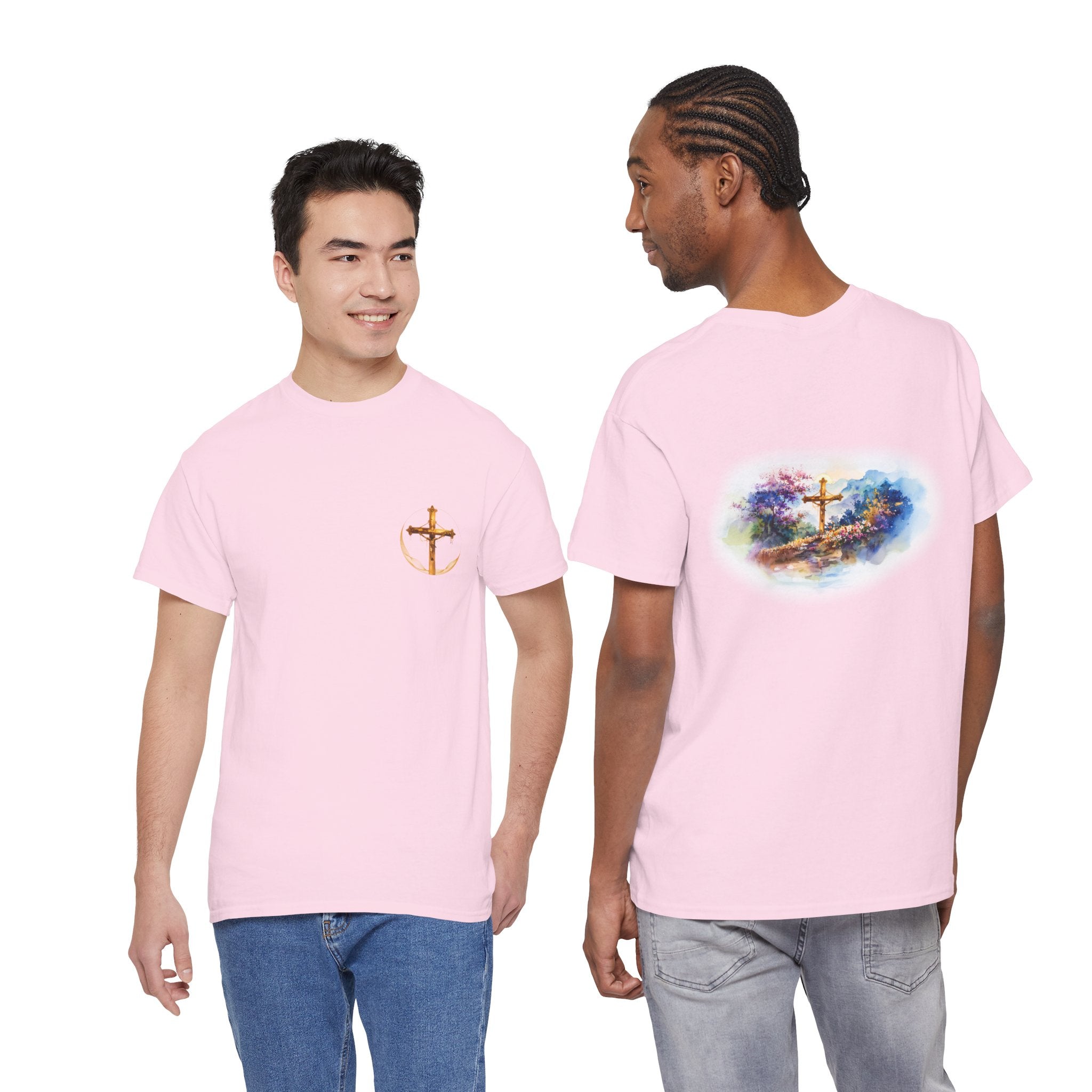 Watercolor Cross Faith-Based Graphic Tee