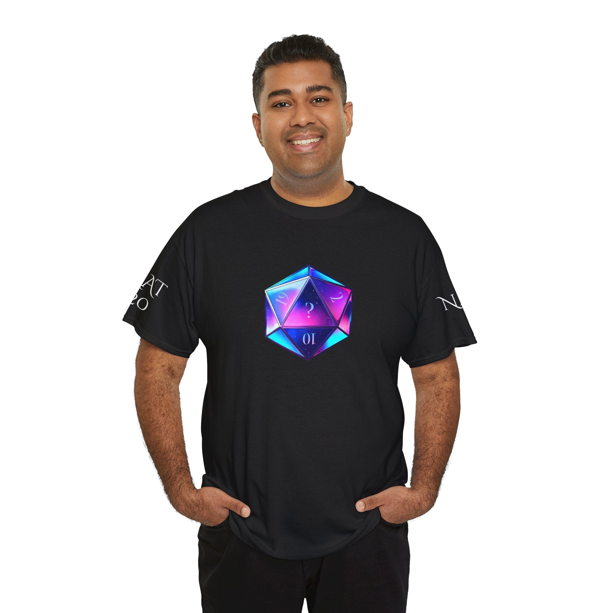 Mystery D20 Graphic Tee with Sleeve Designs
