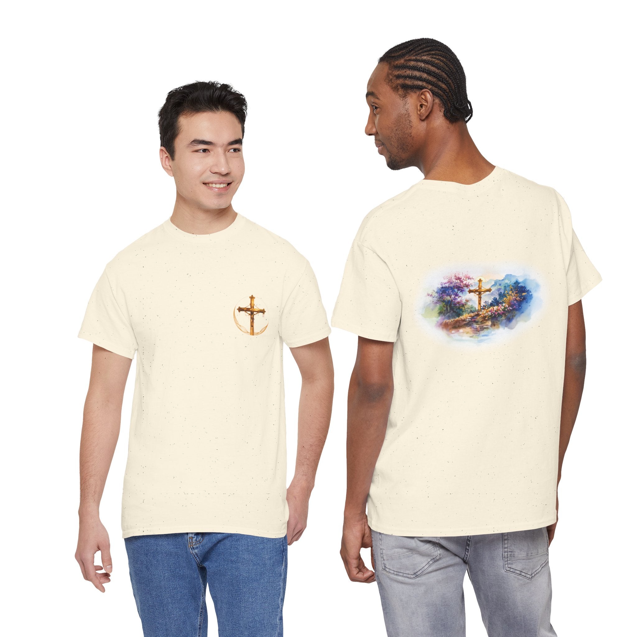 Watercolor Cross Faith-Based Graphic Tee