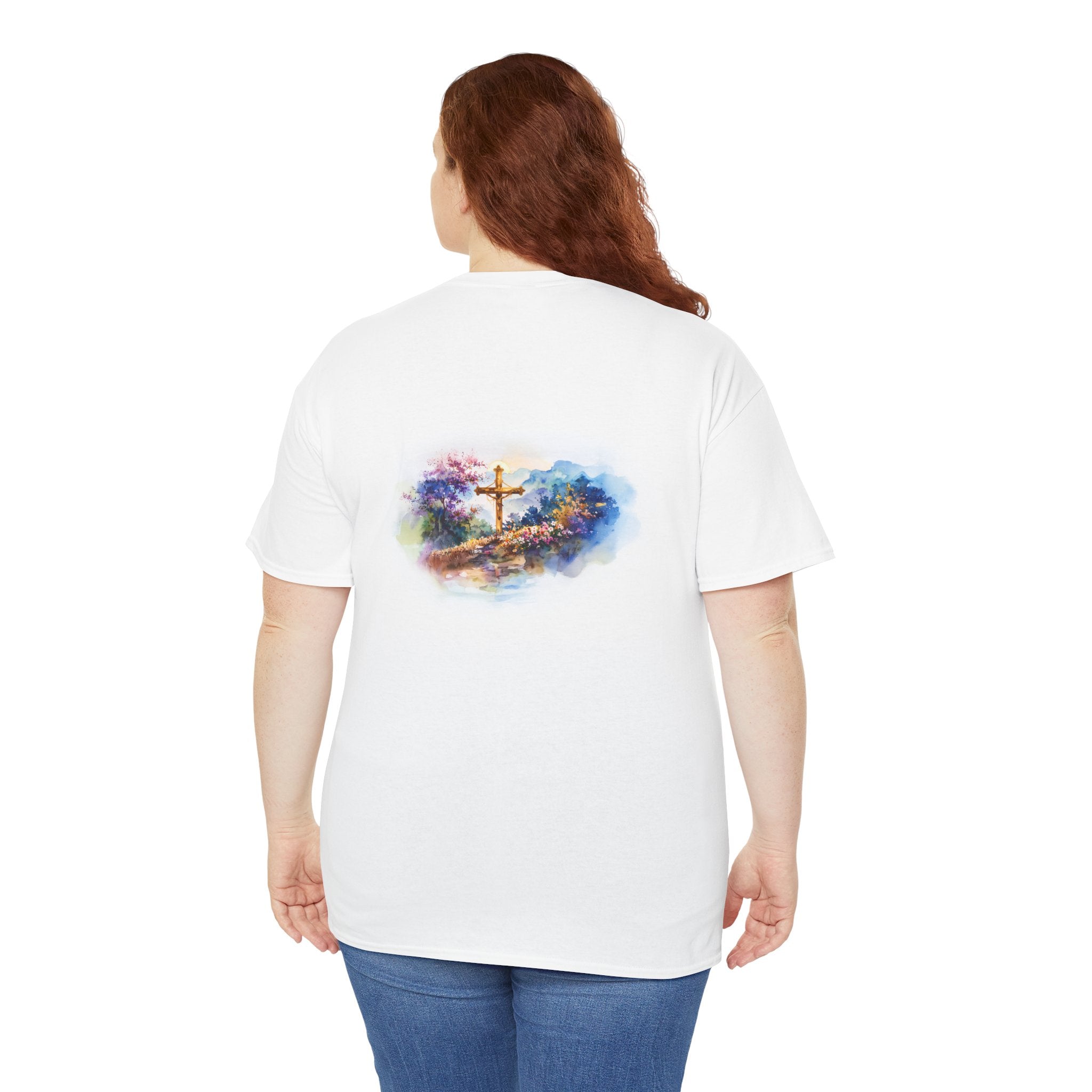 Watercolor Cross Faith-Based Graphic Tee