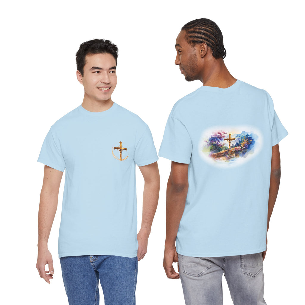 Watercolor Cross Faith-Based Graphic Tee