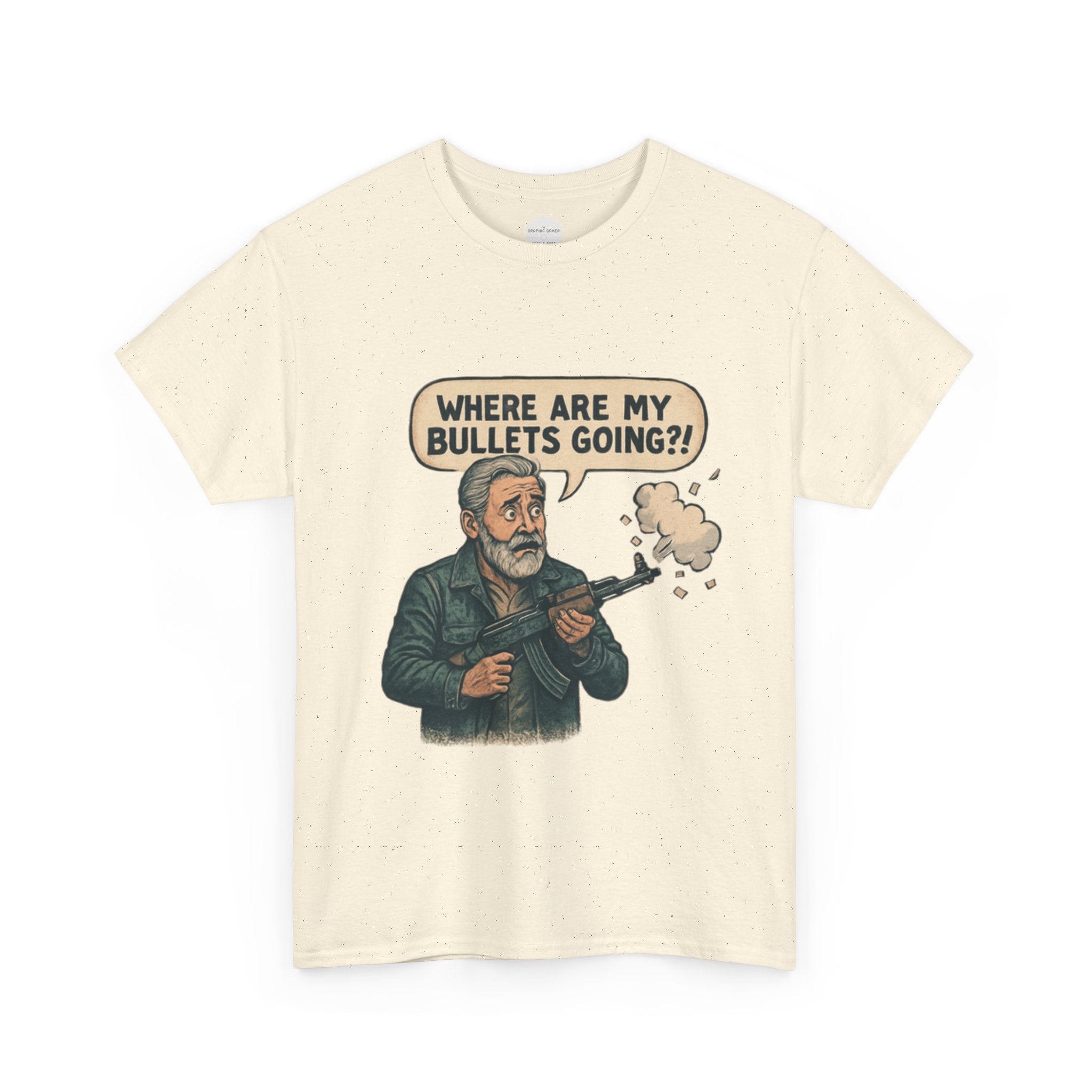 "Where Are My Bullets Going?!" Funny Graphic Tee